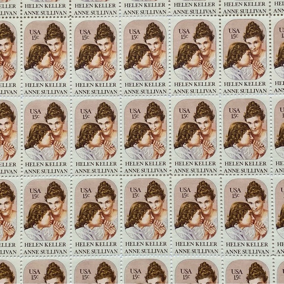 Helen Keller Stamps 15 CENT Full Sheet Pane MNH US Scott 1824 Unhinged MNH - Picture 4 of 12